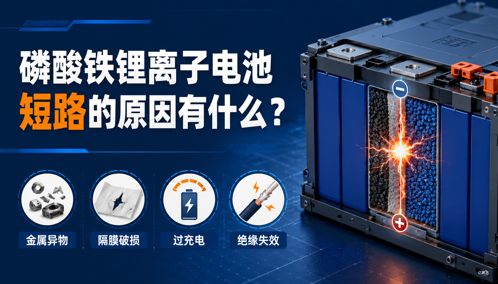 磷酸铁锂离子电池短路的原因有什么？