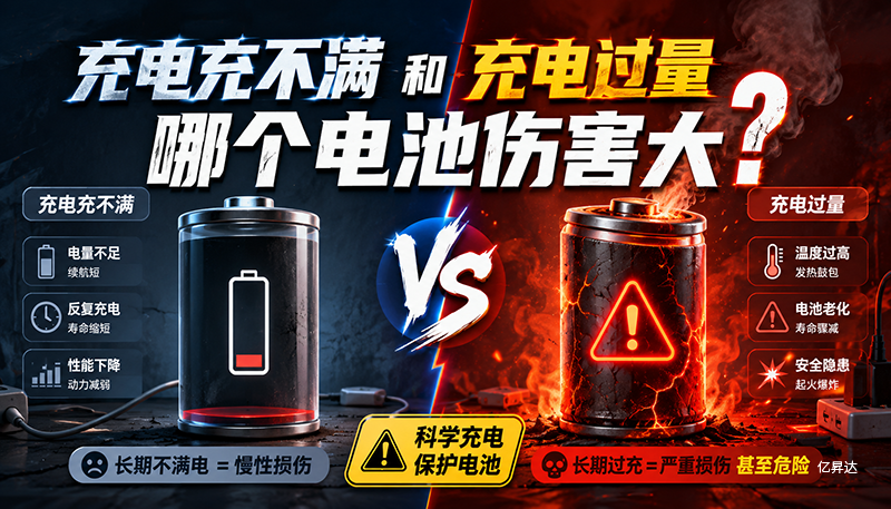 充电充不满和充电过量哪个电池伤害大？