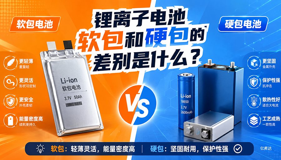 锂离子电池软包和硬包的差别是什么？