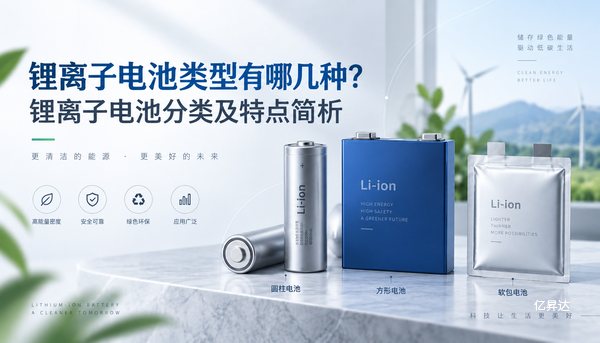 锂离子电池类型有哪几种？锂离子电池分类及特点简析